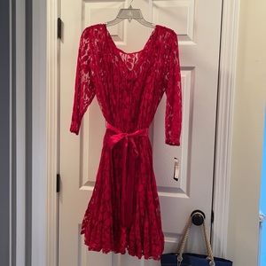 Size 12 red lace MSK dress